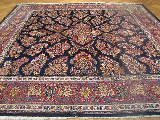 1039; SQUARE AUTHENTIC PERSIAN SAROUK RUG  eBay