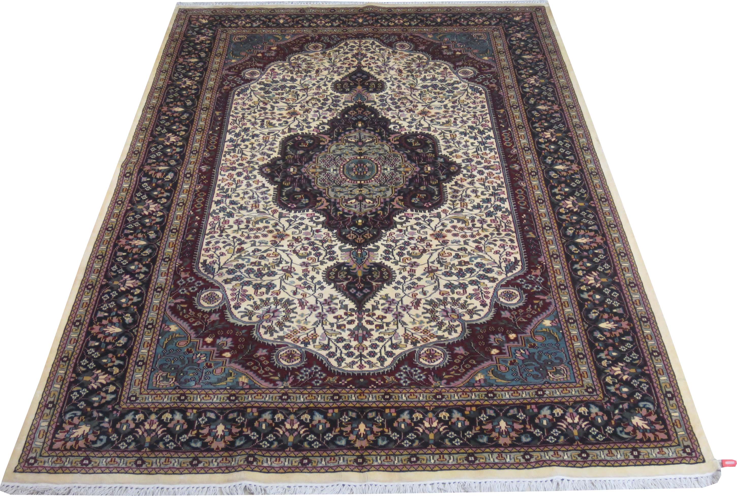 Ivory 6x9 Area Rugs Sale Silk Kashmir Cheap Rugs For Sale Handmade