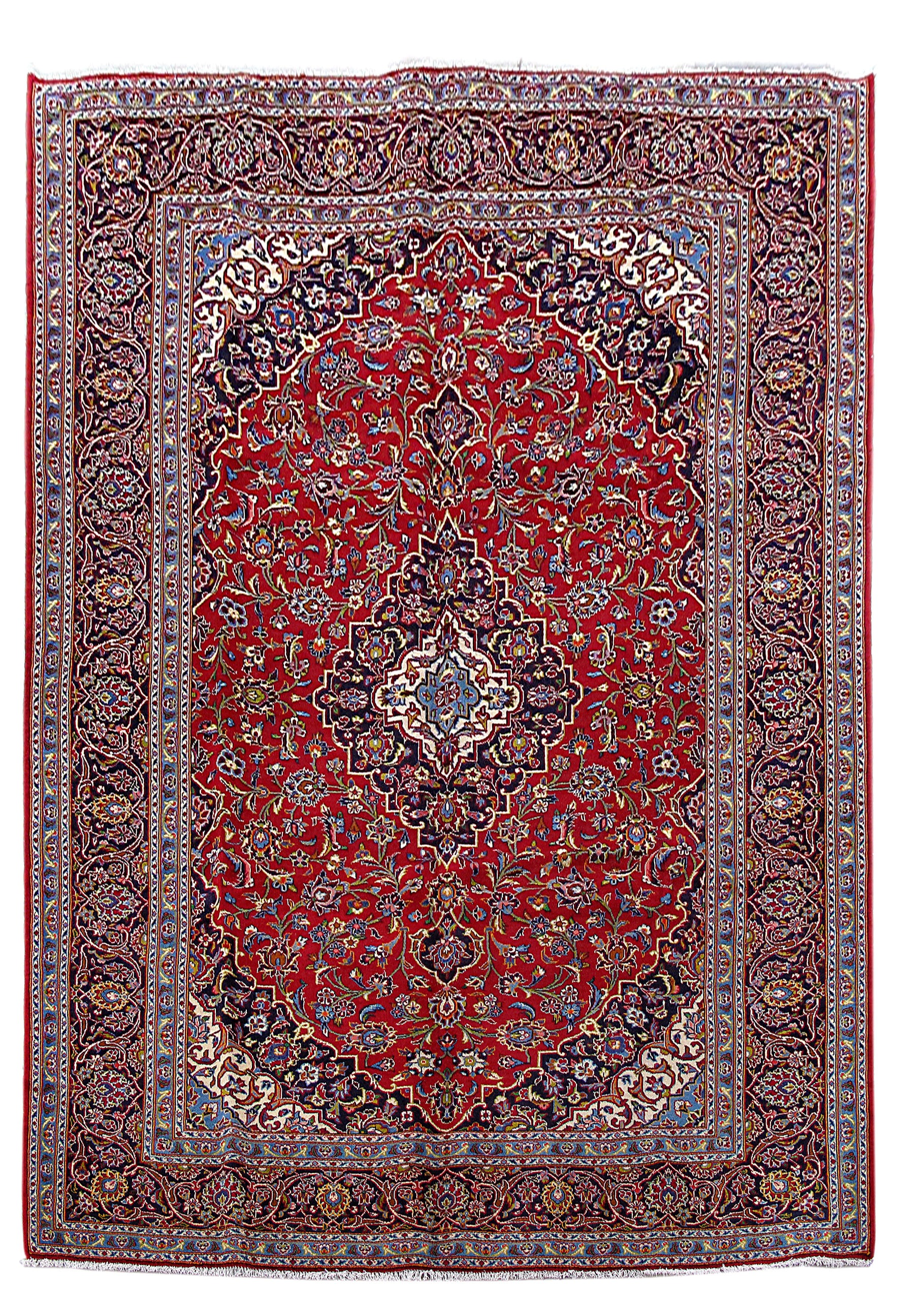 Hand Knotted Rug 8x12 Persian Kashan Keshan Wool fiber | eBay